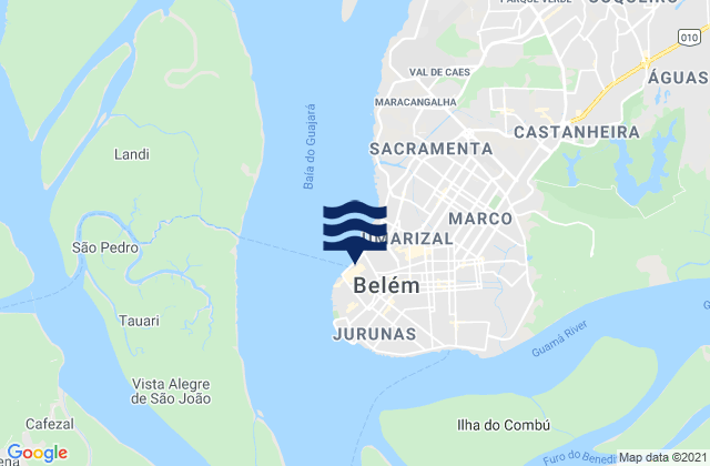 Karte der Gezeiten Belem (Para), Brazil