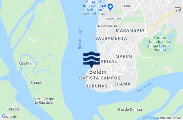 Karte der Gezeiten Belem, Brazil