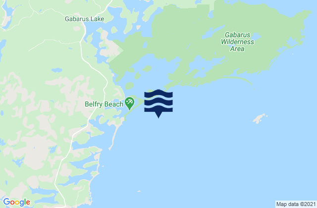 Karte der Gezeiten Belfry Beach, Canada