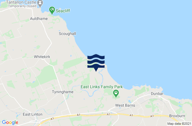 Karte der Gezeiten Belhaven Bay, United Kingdom