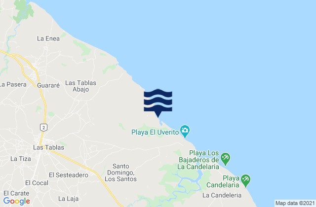 Karte der Gezeiten Bella Vista, Panama