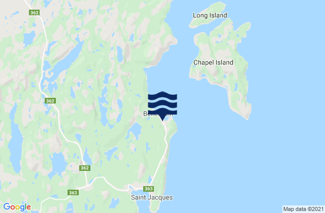Karte der Gezeiten Belleoram Harbour, Canada