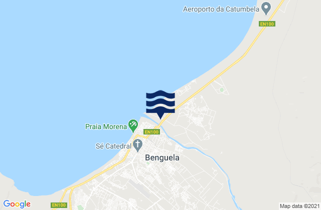Karte der Gezeiten Benguela, Angola