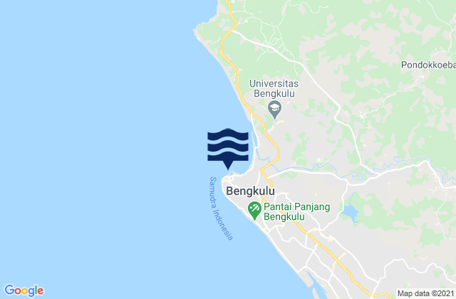 Karte der Gezeiten Benkulu, Indonesia