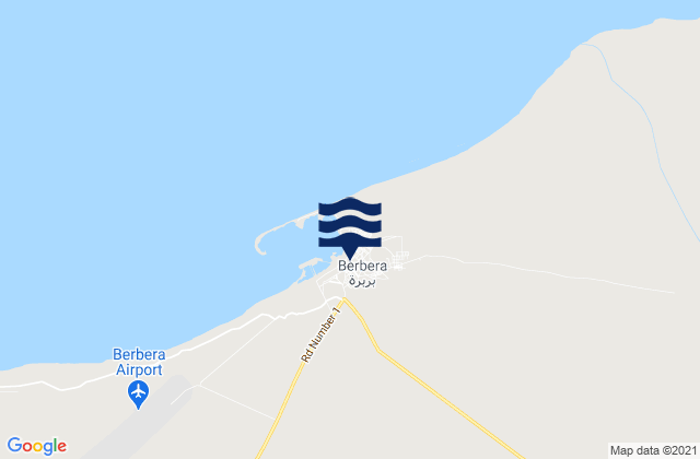 Karte der Gezeiten Berbera Gulf of Aden, Somalia