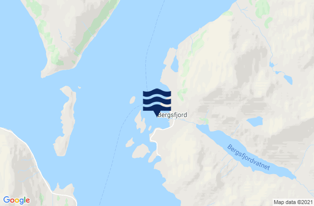 Karte der Gezeiten Bergsfjord, Norway