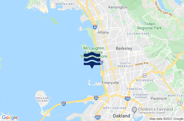 Karte der Gezeiten Berkeley Yacht Harbor, United States