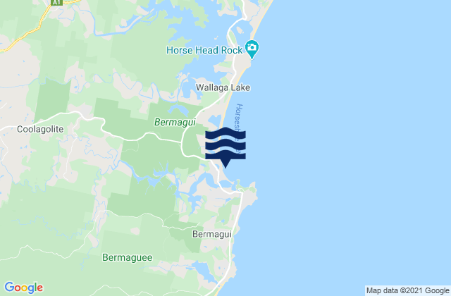 Karte der Gezeiten Bermagui, Australia