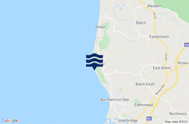 Karte der Gezeiten Berrow Beach, United Kingdom