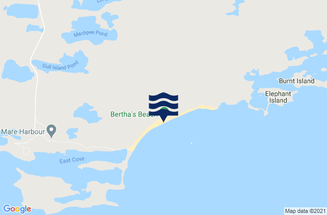 Karte der Gezeiten Bertha's Beach, Argentina