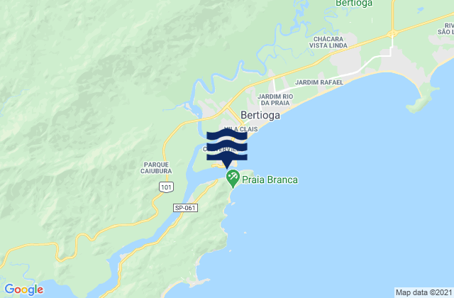 Karte der Gezeiten Bertioga, Brazil