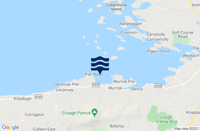 Karte der Gezeiten Bertra Beach (Murrisk), Ireland