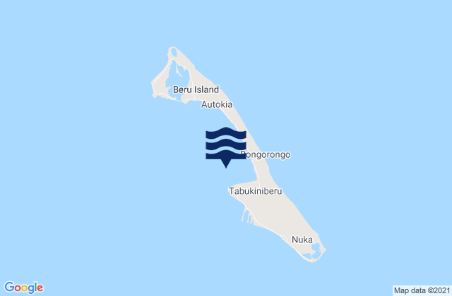 Karte der Gezeiten Beru, Kiribati