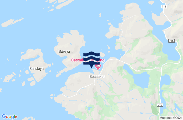 Karte der Gezeiten Bessaker, Norway