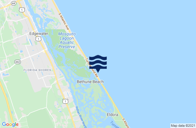 Karte der Gezeiten Bethune Beach, United States