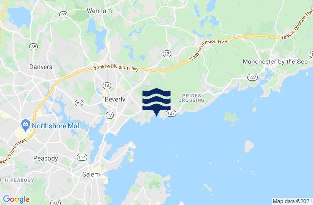 Karte der Gezeiten Beverly Cove, United States