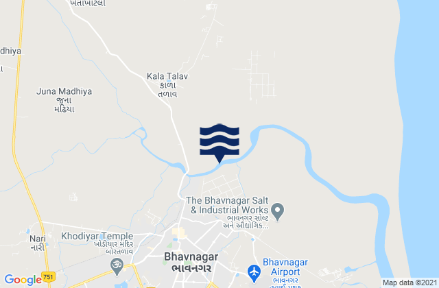 Karte der Gezeiten Bhāvnagar, India