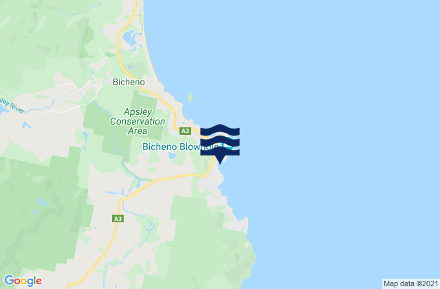 Karte der Gezeiten Bicheno, Australia