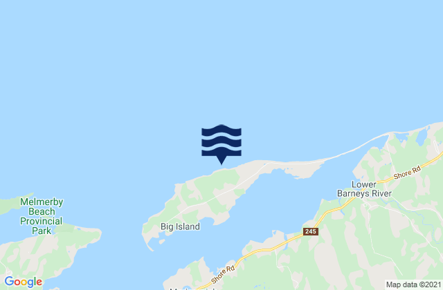 Karte der Gezeiten Big Merigomish Island, Canada
