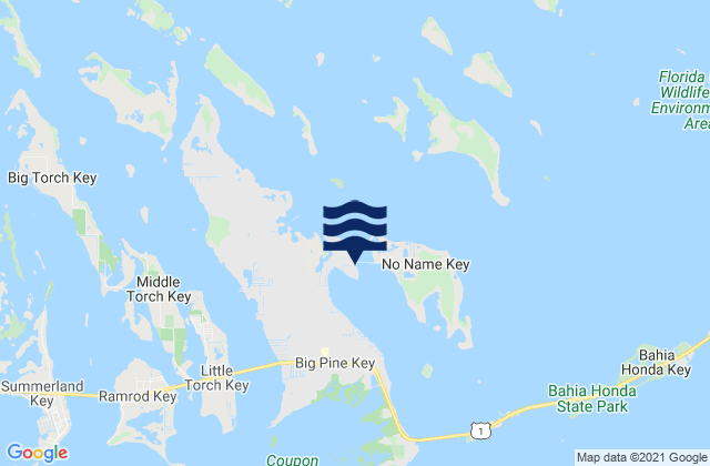 Karte der Gezeiten Big Pine Key (Bogie Channel Bridge), United States