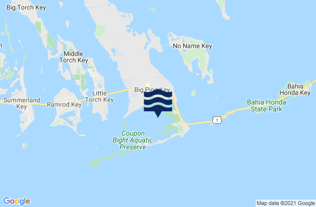 Karte der Gezeiten Big Pine Key (Coupon Bight), United States