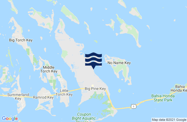 Karte der Gezeiten Big Pine Key (Doctors Arm Bogie Channel), United States