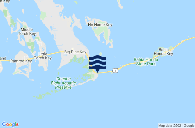 Karte der Gezeiten Big Pine Key (Spanish Harbor), United States