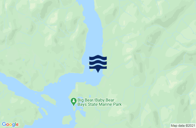 Karte der Gezeiten Big Rose Island, United States