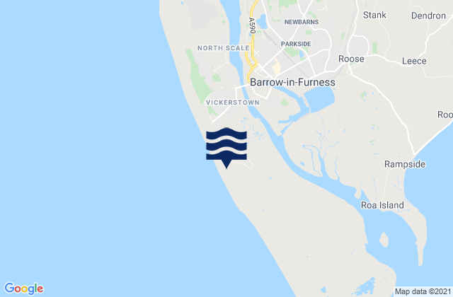 Karte der Gezeiten Biggar Bank Beach, United Kingdom