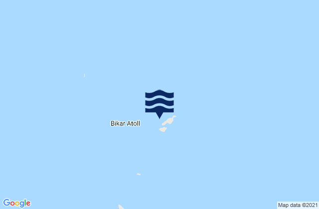 Karte der Gezeiten Bikar (Dawson) Atoll, Kiribati