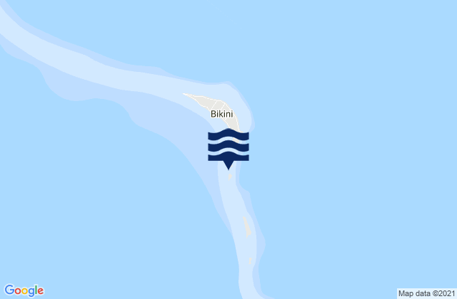 Karte der Gezeiten Bikini Atoll, Micronesia