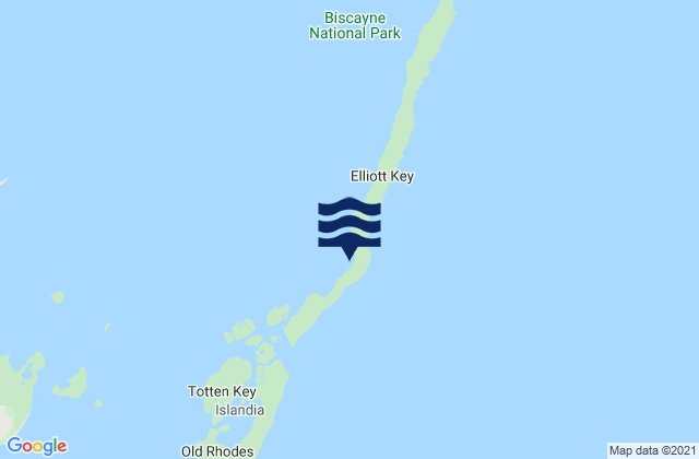 Karte der Gezeiten Billys Point (Elliott Key Biscayne Bay), United States
