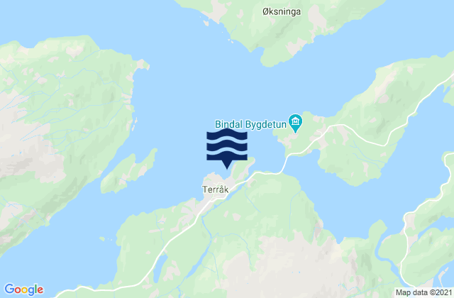 Karte der Gezeiten Bindal, Norway