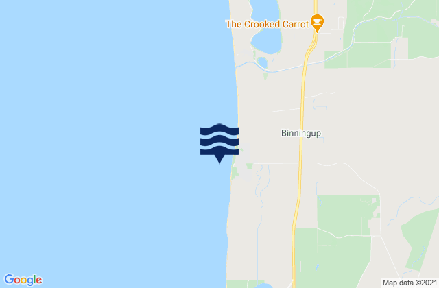 Karte der Gezeiten Binningup Beach, Australia