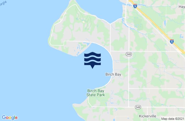 Karte der Gezeiten Birch Bay, United States