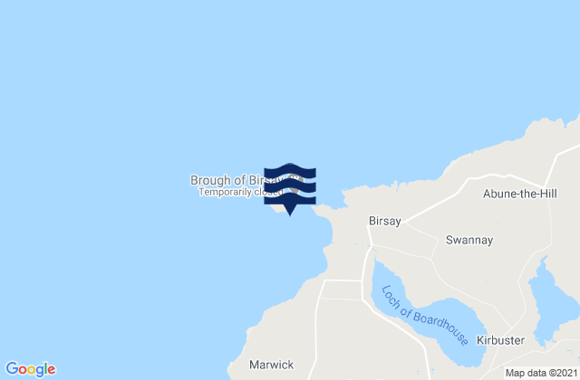 Karte der Gezeiten Birsay Bay, United Kingdom