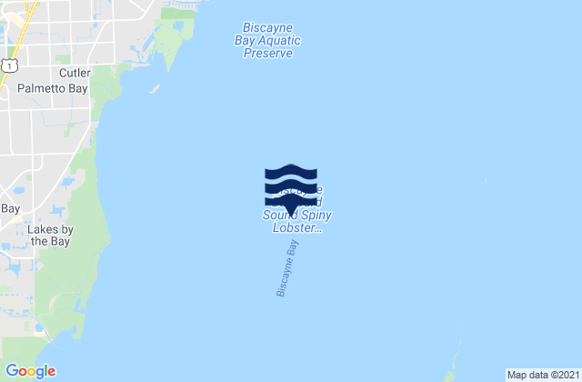 Karte der Gezeiten Biscayne Bay, United States