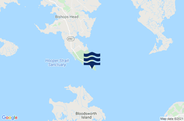 Karte der Gezeiten Bishops Head Hooper Strait, United States