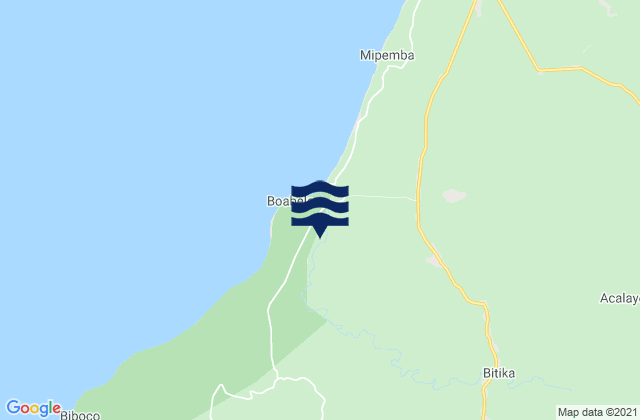 Karte der Gezeiten Bitica, Equatorial Guinea