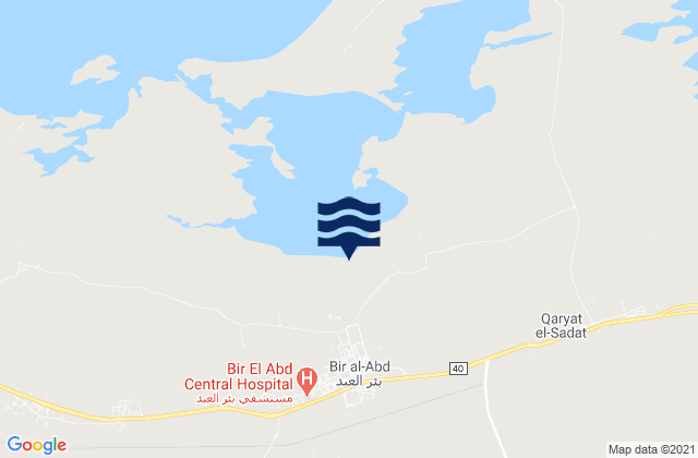 Karte der Gezeiten Bi’r al ‘Abd, Egypt
