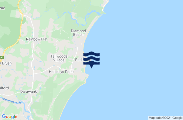 Karte der Gezeiten Black Head Bay, Australia