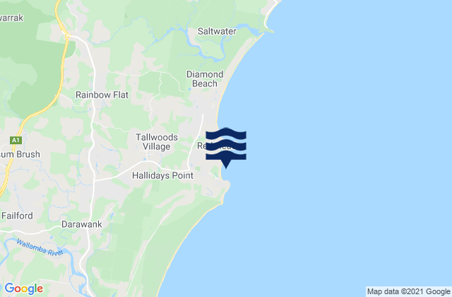 Karte der Gezeiten Black Head Beach, Australia