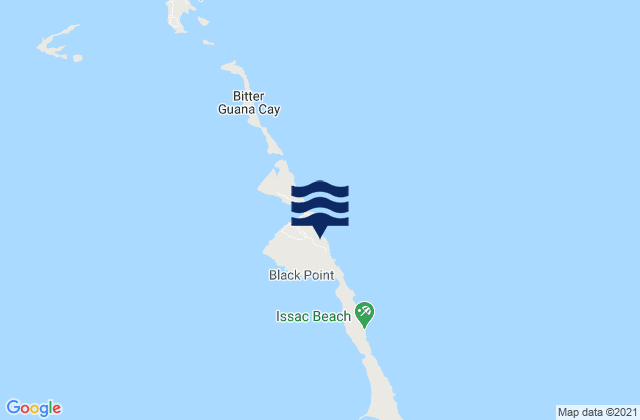 Karte der Gezeiten Black Point District, Bahamas