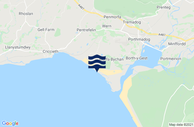 Karte der Gezeiten Black Rock Sands Beach, United Kingdom