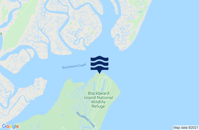 Karte der Gezeiten Blackbeard Island, United States