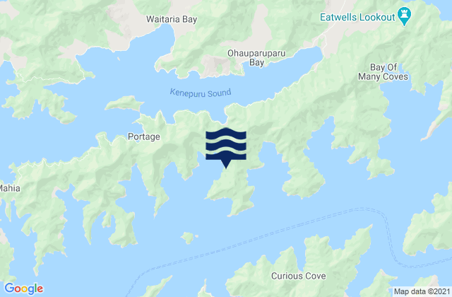 Karte der Gezeiten Blackwood Bay or Tahuahua Bay, New Zealand
