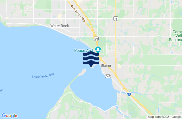 Karte der Gezeiten Blaine Drayton Harbor, Canada