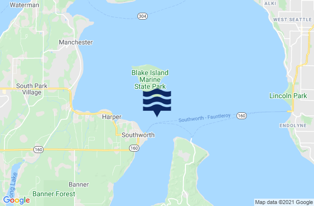 Karte der Gezeiten Blake Island S of, United States