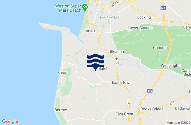 Karte der Gezeiten Bleadon, United Kingdom