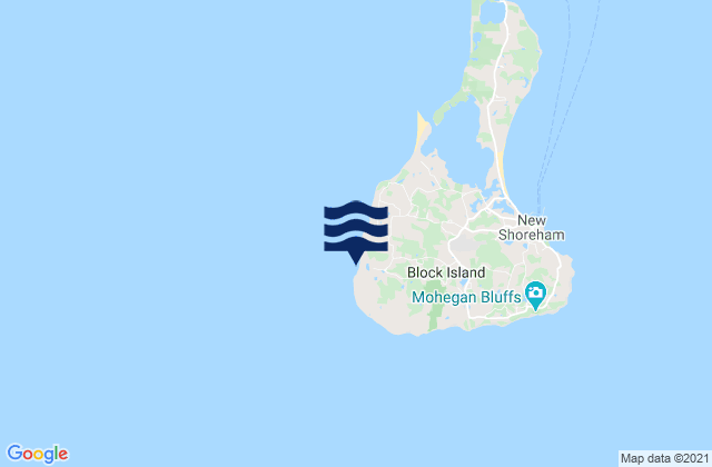 Karte der Gezeiten Block Island (West), United States